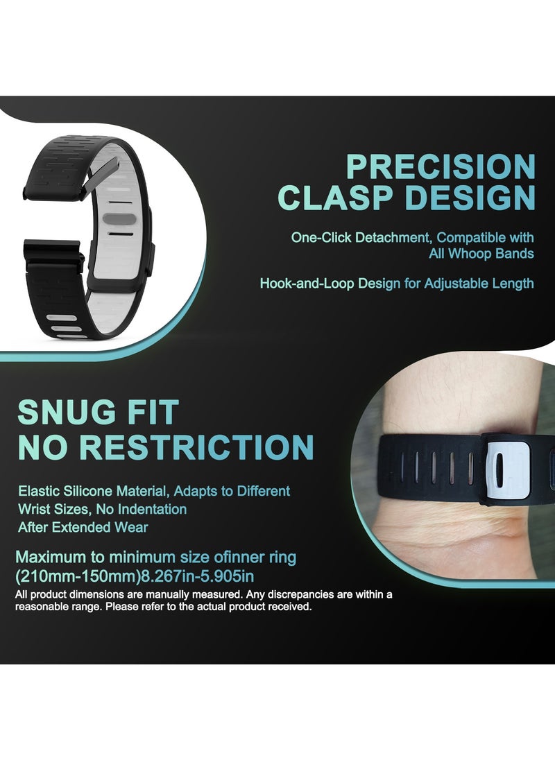 TEMPO - Silicone Replacement Band Compatible with Whoop 4.0 Wearable Fitness & Activity Tracker, Durable, Comfortable & Breathable and Adjustable Wristband Replacement Strap Easy to Use and Perfect for Every Occasion - Image 1