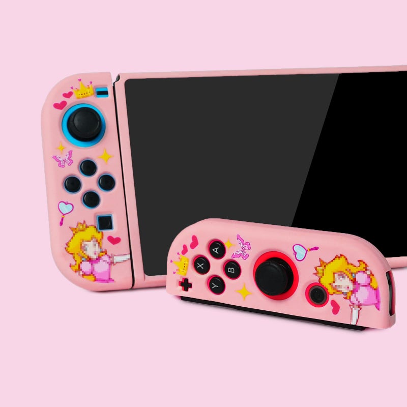 TIKOdirect Protective Case for Switch, Soft Full Skin Protective Cover with Pretty Cute Pattern, Silicone Slim Shockproof Back and Grip Case Only for Switch 2017, Princess - Image 5