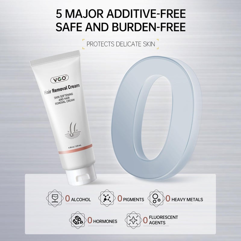 VGO Painless Bikini Gel for Women & Men, Unwanted Hair Removal for All Skin Types, 120ml / 4.06oz - Image 5