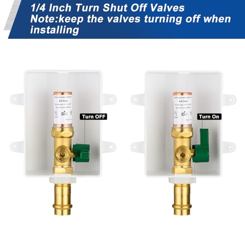 EFIELD Ice Maker Outlet Box 12Inch Copper Press Inlet with Copper Water Hammer ArrestorIM041 - Image 3