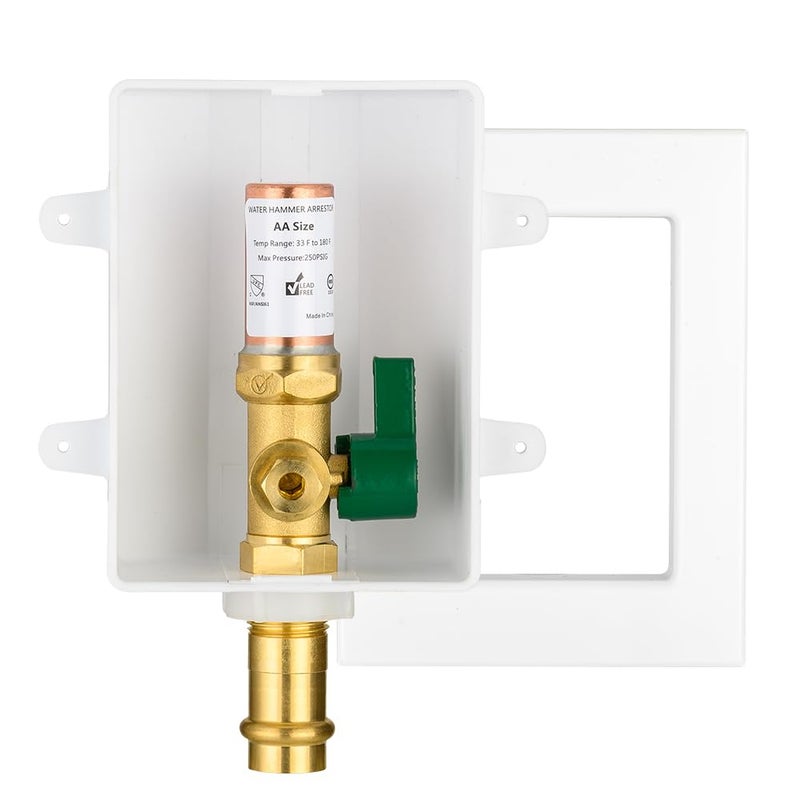 EFIELD Ice Maker Outlet Box 12Inch Copper Press Inlet with Copper Water Hammer ArrestorIM041 - Image 2