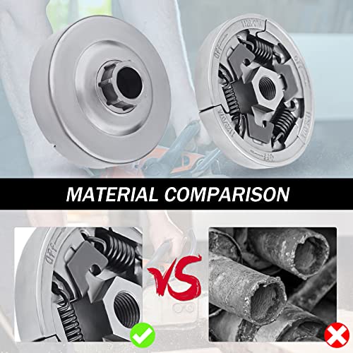 Adefol 3/8"-7T Clutch Drum Sprocket Rim Kit for Stihl MS361 MS440 MS461 MS460 044 046 Chainsaw, MS 440 Clutch Drum Kit with Worm Gear Needle Bearing E-clip Replacement Parts Replace 1128 007 1000 - Image 4