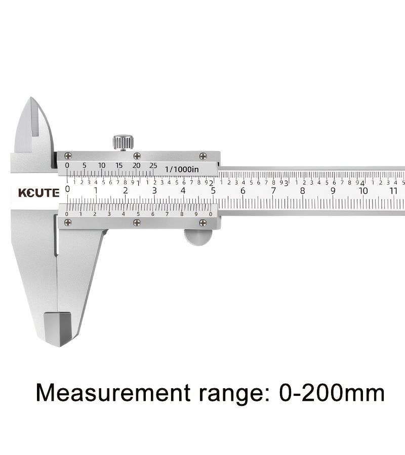High Precision 0 200 mm Small Industrial Steel Vernier Caliper Dual Scale Metric Imperial - Image 3