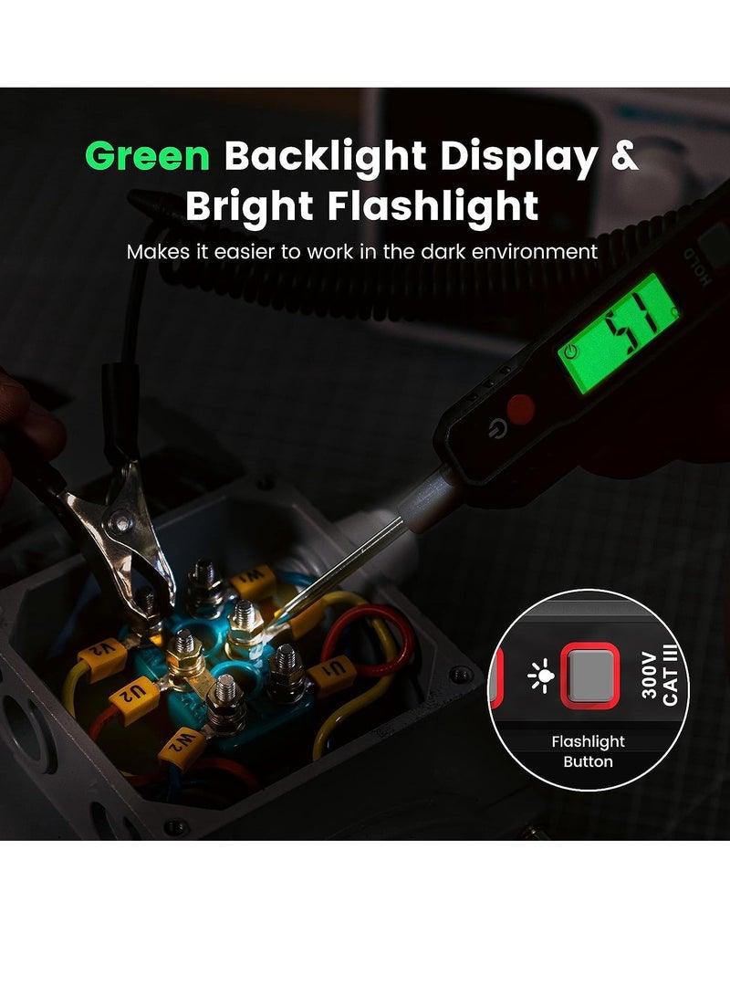 Intelligent car tester with green backlight and bright flashlight suitable for various cars and batteries - Image 5