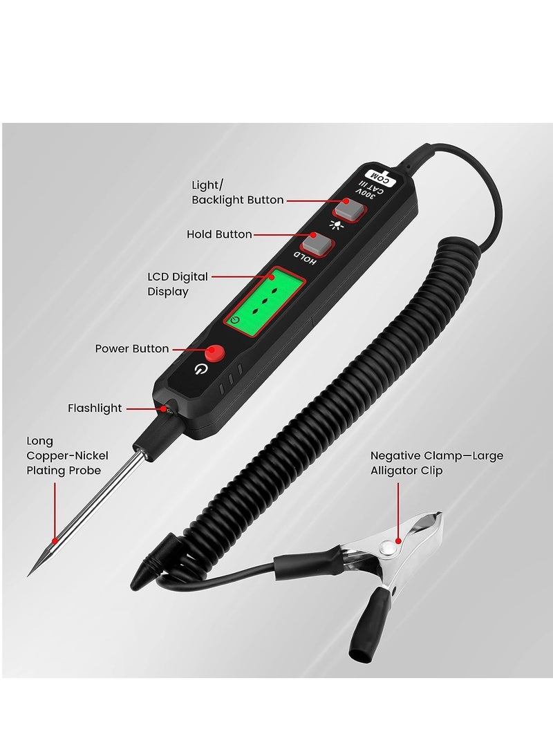Intelligent car tester with green backlight and bright flashlight suitable for various cars and batteries - Image 2