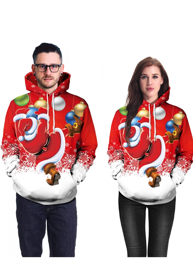 2PCS Christmas Puppies 3D Digital Printed Hoodie for Ladies Couple Hoodies - Image 1