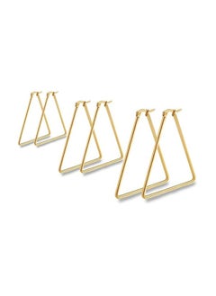 Fayrouz Jewellery Fayruz Jewelry Titanium Steel Geometric Gold Earrings for Men Women Hypoallergenic Huggie Hoop Earrings Set for Cartilage Piercing Suitable for All Occasions  - Image 1