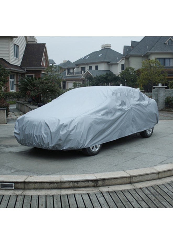 DUNISO Full Car Covers Sunscreen UV Protection  Indoor Outdoor Sunscreen Heat Protection DustWind/Water/Weatherproof Anti-Uv Scratch-Resistant Sedan Universal Suit L - Image 4