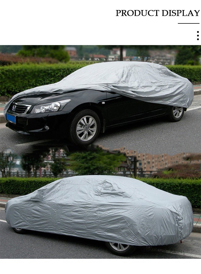DUNISO Full Car Covers Sunscreen UV Protection  Indoor Outdoor Sunscreen Heat Protection DustWind/Water/Weatherproof Anti-Uv Scratch-Resistant Sedan Universal Suit L - Image 5