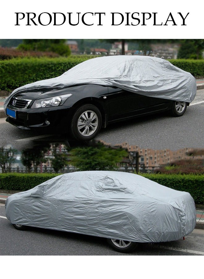 DUNISO Full Car Covers Sunscreen UV Protection  Indoor Outdoor Sunscreen Heat Protection DustWind/Water/Weatherproof Anti-Uv Scratch-Resistant Sedan Universal Suit L  - Image 4