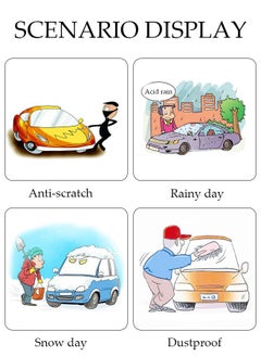 DUNISO Full Car Covers Sunscreen UV Protection  Indoor Outdoor Sunscreen Heat Protection DustWind/Water/Weatherproof Anti-Uv Scratch-Resistant Sedan Universal Suit L  - Image 5