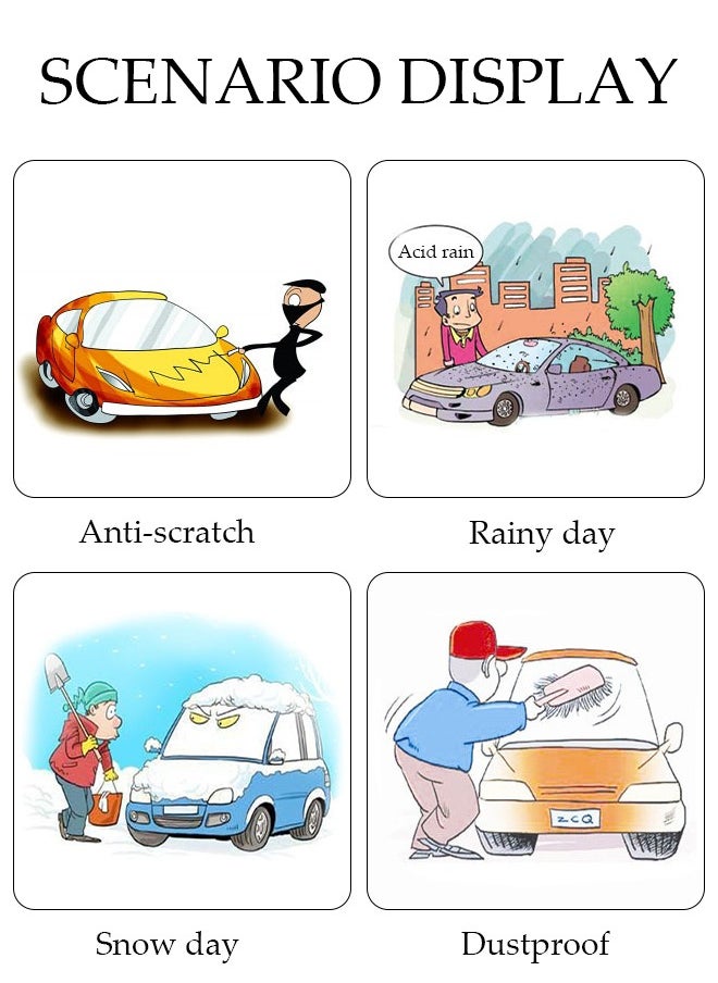 DUNISO Full Car Covers Sunscreen UV Protection  Indoor Outdoor Sunscreen Heat Protection DustWind/Water/Weatherproof Anti-Uv Scratch-Resistant Sedan Universal Suit L  - Image 5