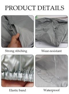 DUNISO Full Car Covers Sunscreen UV Protection  Indoor Outdoor Sunscreen Heat Protection DustWind/Water/Weatherproof Anti-Uv Scratch-Resistant Sedan Universal Suit L  - Image 3