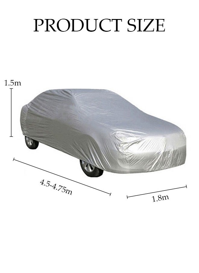 DUNISO Full Car Covers Sunscreen UV Protection  Indoor Outdoor Sunscreen Heat Protection DustWind/Water/Weatherproof Anti-Uv Scratch-Resistant Sedan Universal Suit L  - Image 2