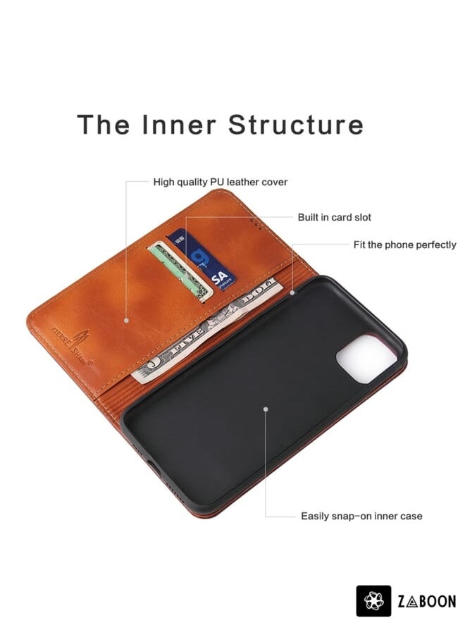 Green Tiger - For iPhone 11 Pro Retro Tree Bark Texture PU Magnetic Horizontal Flip Leather Case with Holder & Card Slots & Wallet(Khaki) - Image 1