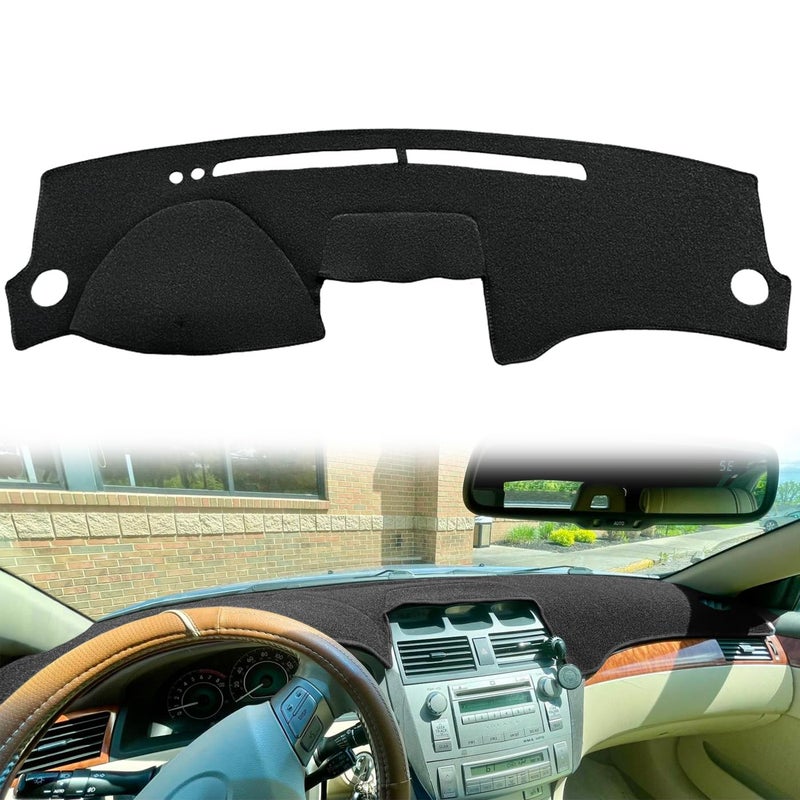 Fcovergurus Dash Cover Mat Custom Fit for Toyota 2004 2005 2006 2007 2008 with Cutout for Climate Sensor and Light Sensor, Dashboard Pad Carpet Protector (Black) F90 - Image 2
