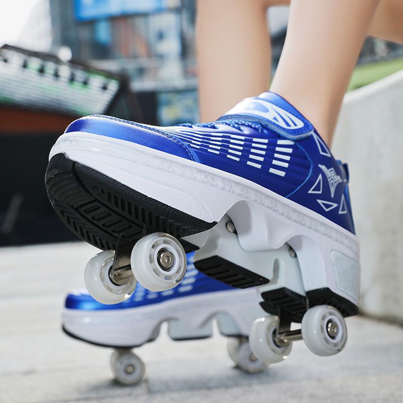 Heelby Shoes Children'S Pulley Deformation Four-Wheel Skating With Wheels Can Accept Men'S And Women'S Roller Skating Automatic - Image 3