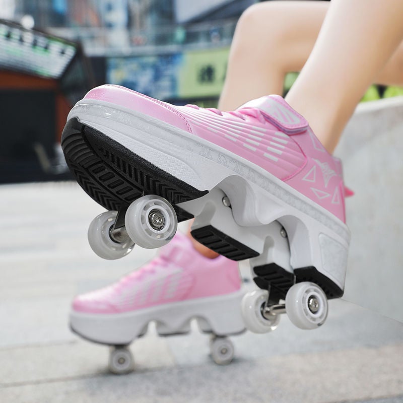 Heelby Shoes Children'S Pulley Deformation Four-Wheel Skating With Wheels Can Accept Men'S And Women'S Roller Skating Automatic - Image 4