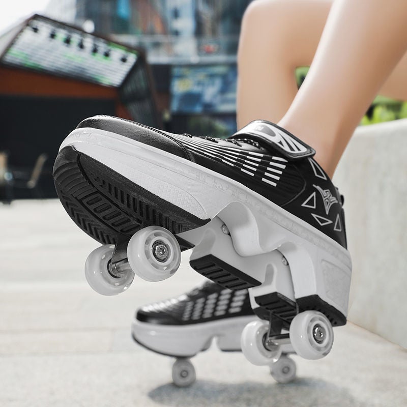 Heelby Shoes Children'S Pulley Deformation Four-Wheel Skating With Wheels Can Accept Men'S And Women'S Roller Skating Automatic - Image 2