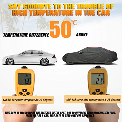 QUYDDC Breathable New Material, Waterproof Car Cover, Locks and Zipper Doors, Sunscreen Waterproof UV Prevention Snowproof Wind and Windproof,Suitable for Indoor Outdoor,for SUV (181" to 190") B11 - Image 3