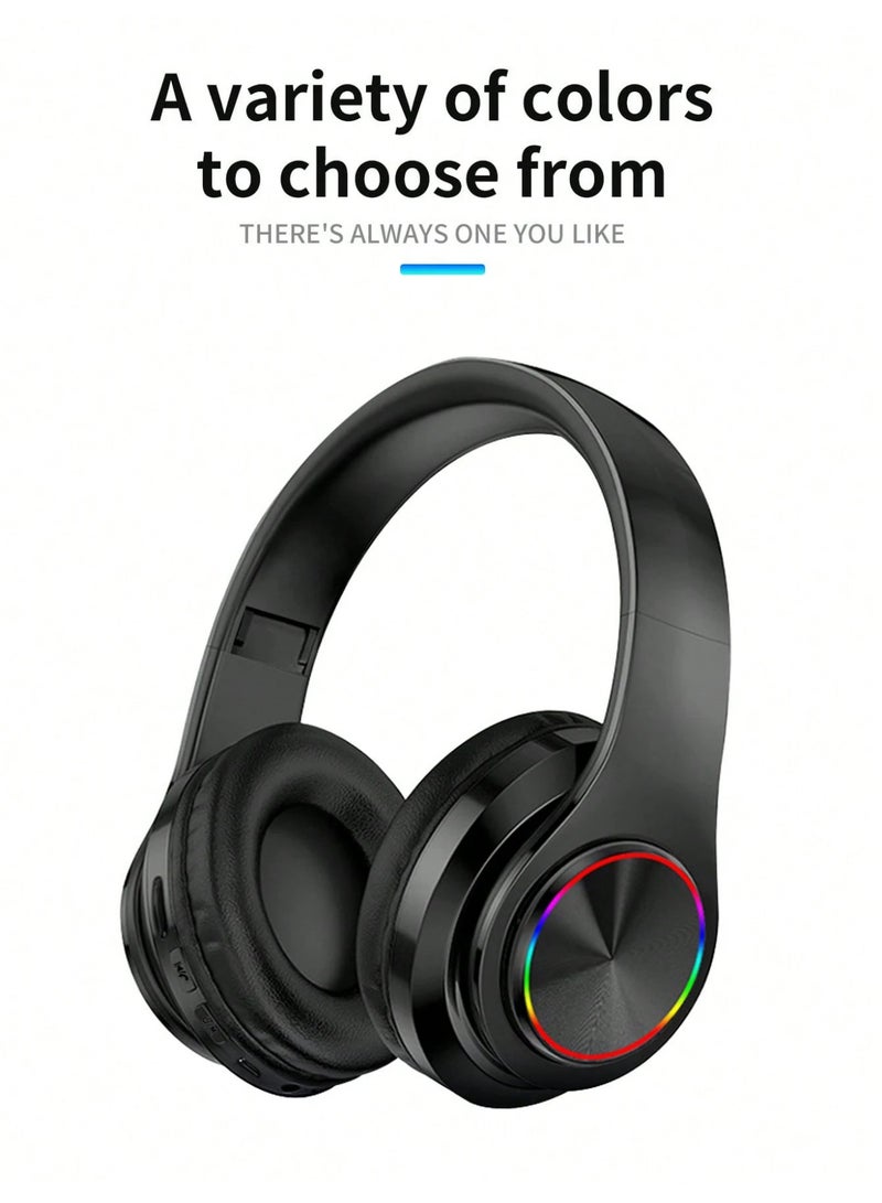 Head-Mounted Gaming Headphones Blutooth Surround Sound Stereo Wireless Earphone with Micro Phone PC Laptop Headset  - Image 3