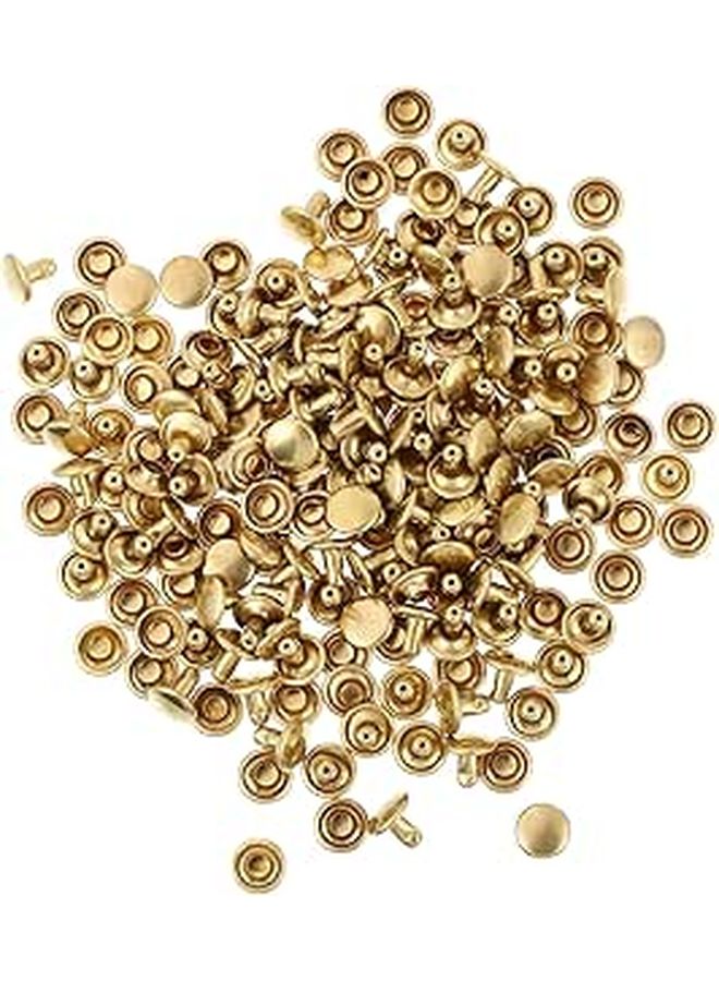 Double Cap Leathercraft Rivets 100 Pcs Metal Nailhead Studs For Bag Repair And Decoration - Image 1