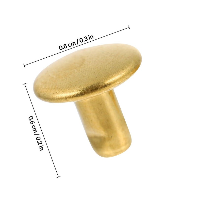 Double Cap Leathercraft Rivets 100 Pcs Metal Nailhead Studs For Bag Repair And Decoration - Image 3