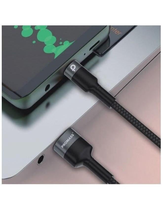 بروماس كابل شحن ونقل بيانات من القماش الأصلي من النوع C يدعم الشحن السريع بطول 1 متر - Image 2