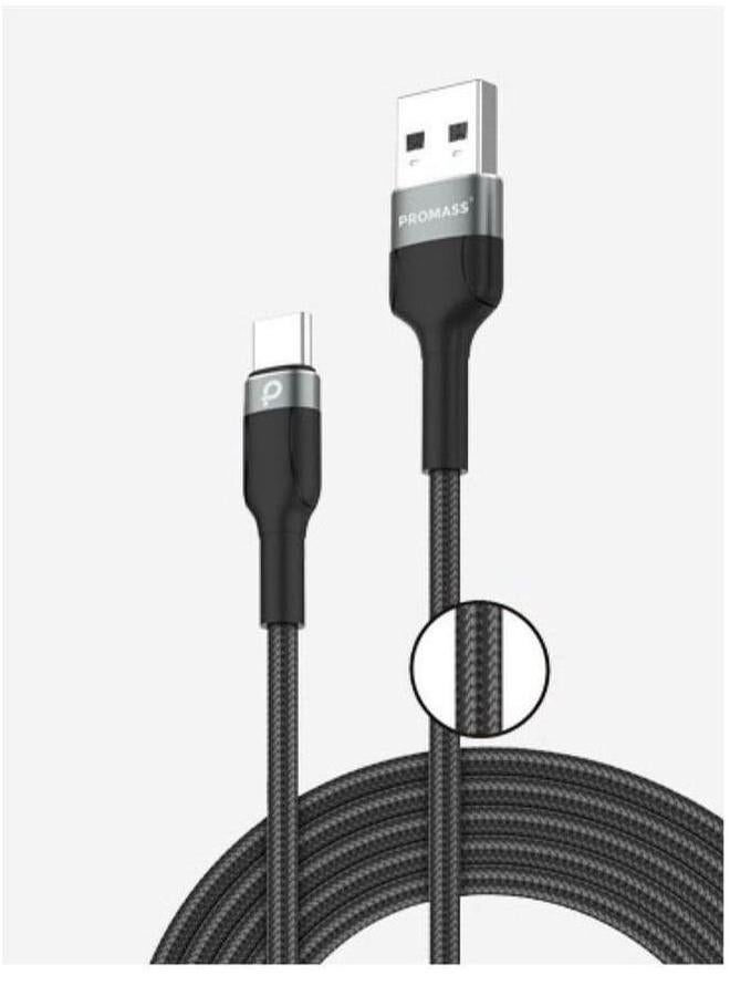 بروماس كابل شحن ونقل بيانات من القماش الأصلي من النوع C يدعم الشحن السريع بطول 1 متر - Image 1