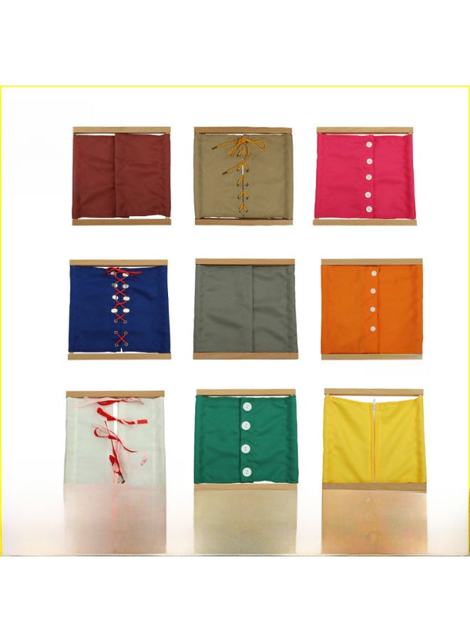 Montessori Teaching Aids Zipper Clothing Button Belt Shoes Woven Montessori Daily Living Area Toddler Finger Practice-Color:Zipper Clothing (domestic Sales)  - Image 2