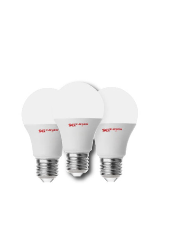 El Sewedy Set of 3 12W LED bulbs from El Sewedy, white lightt 