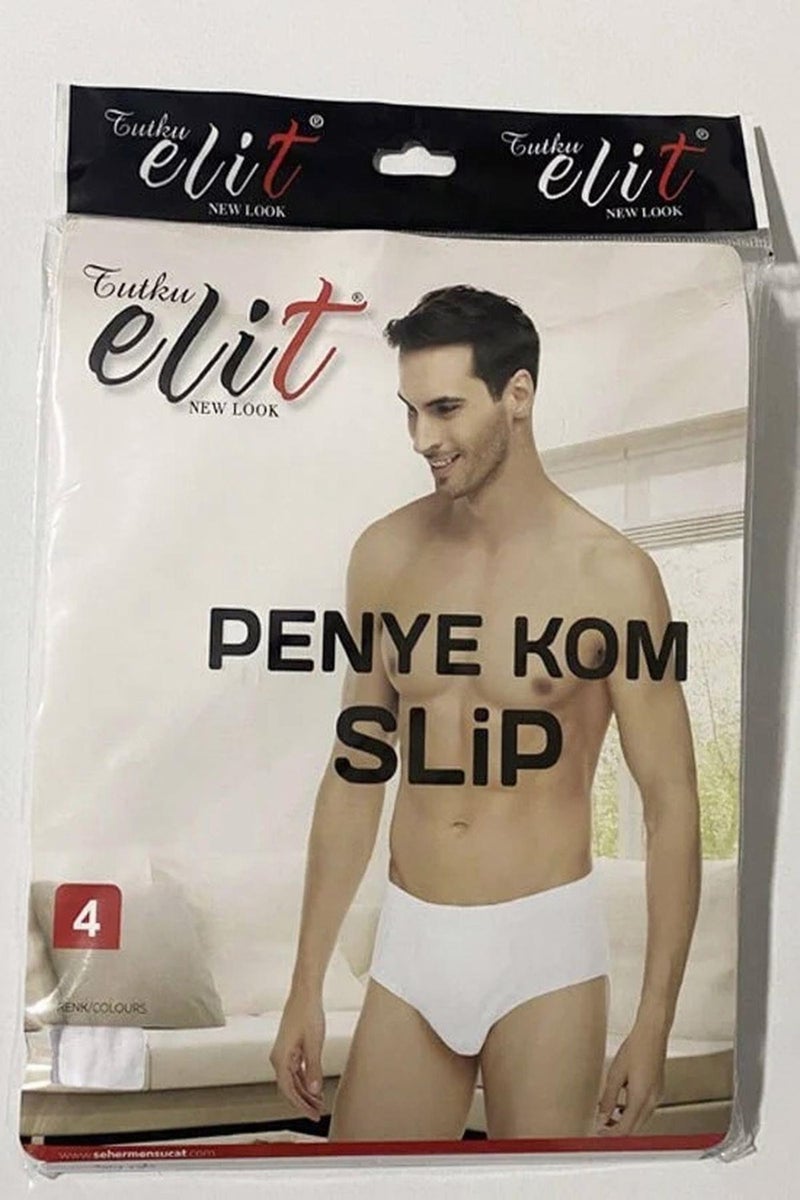 Tutku Elit e Men's Combed Cotton Slip Panties 1071 - 12 Pieces  - Image 4