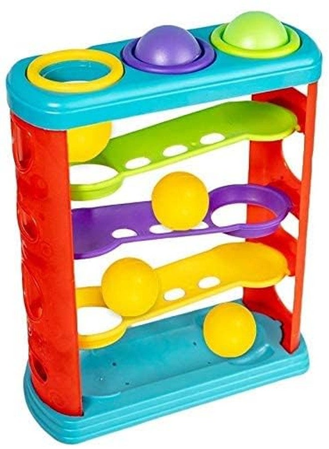 Sukan Tex Hammering & Pounding Toys, Hammer Knock Ball Toys for Kids, Ramp Race Slope Rolling Hammer Toy Set with 3 Balls for Kids Multicolour 2 + Years - Image 5