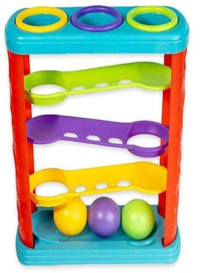 Sukan Tex Hammering & Pounding Toys, Hammer Knock Ball Toys for Kids, Ramp Race Slope Rolling Hammer Toy Set with 3 Balls for Kids Multicolour 2 + Years - Image 1