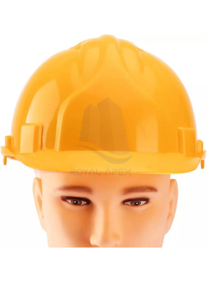 Royal Apex Royal Apex Adjustable Polyethylene 6-Point Industrial Safety Helmet - Protective Construction Work Cap For Industrial And Structural Workers (Pack Of 2 Yellow Helmet)  - Image 4