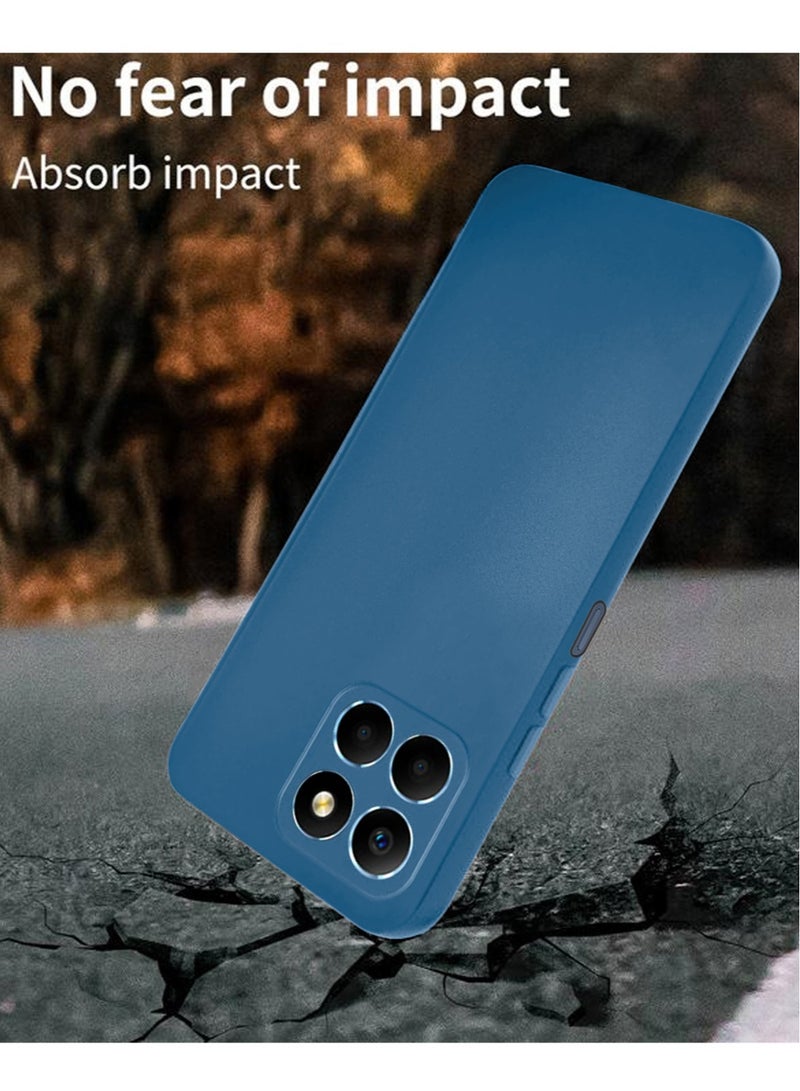 Techie جراب خلفي من السيليكون TPU أنيق من Techie لهاتف Honor X6a – تصميم نحيف وناعم وناعم – أزرق داكن - Image 2