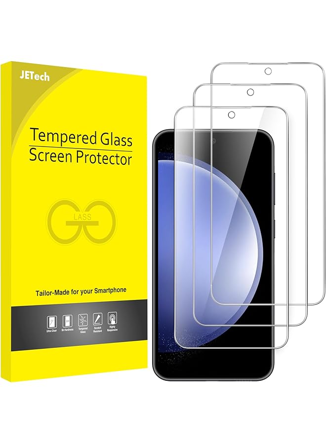 Jetech Screen Protector For Samsung Galaxy S23 Fe 6.4 Inch Fingerprint Compatible Tempered Glass Film Hd Clear 3 Pack - Image 1