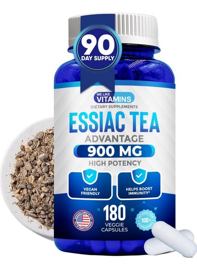 We Like Vitamins Essiac Tea Advantage 180 Capsules 900mg Essiac Herbal Supplement and Immune Booster with Essiac Capsules - Image 1