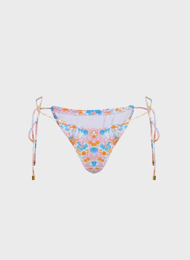 Candypants Tie Side Pastel Print Bikini Brief