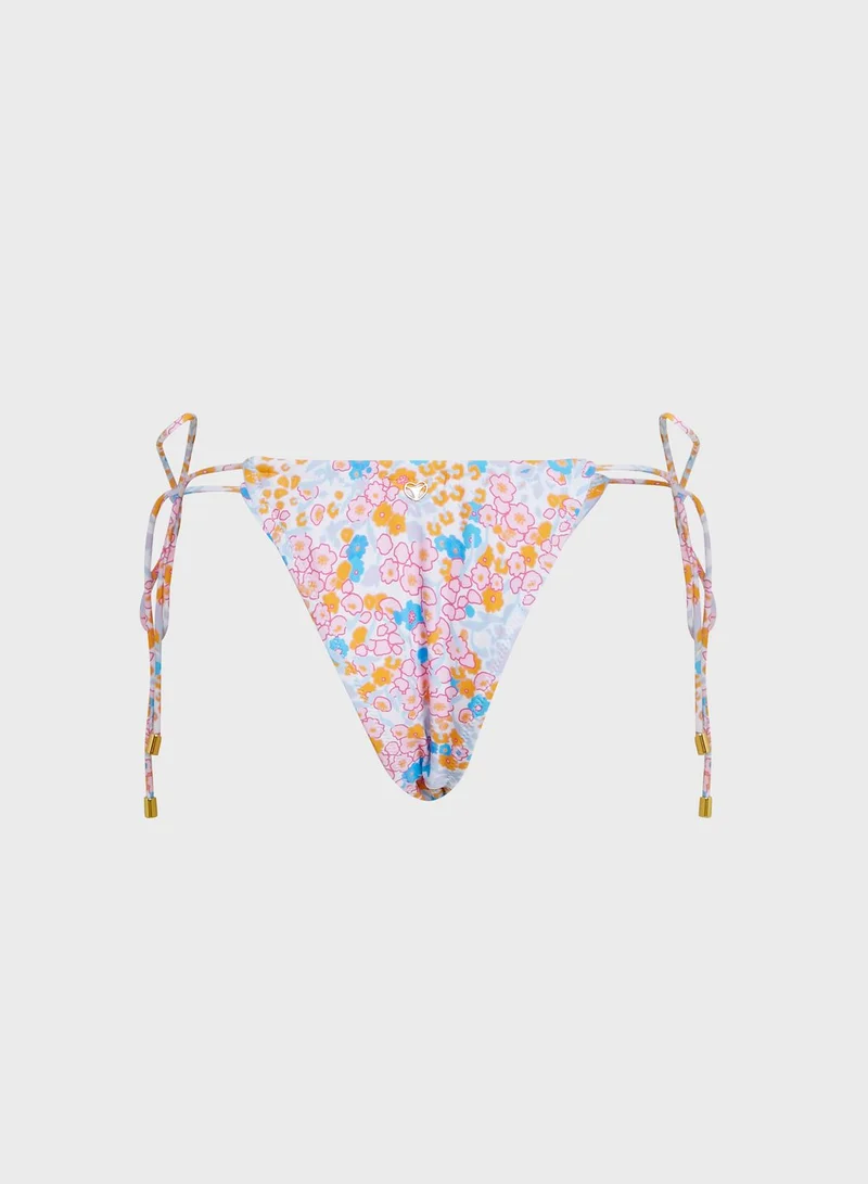 Candypants Tie Side Pastel Print Bikini Brief