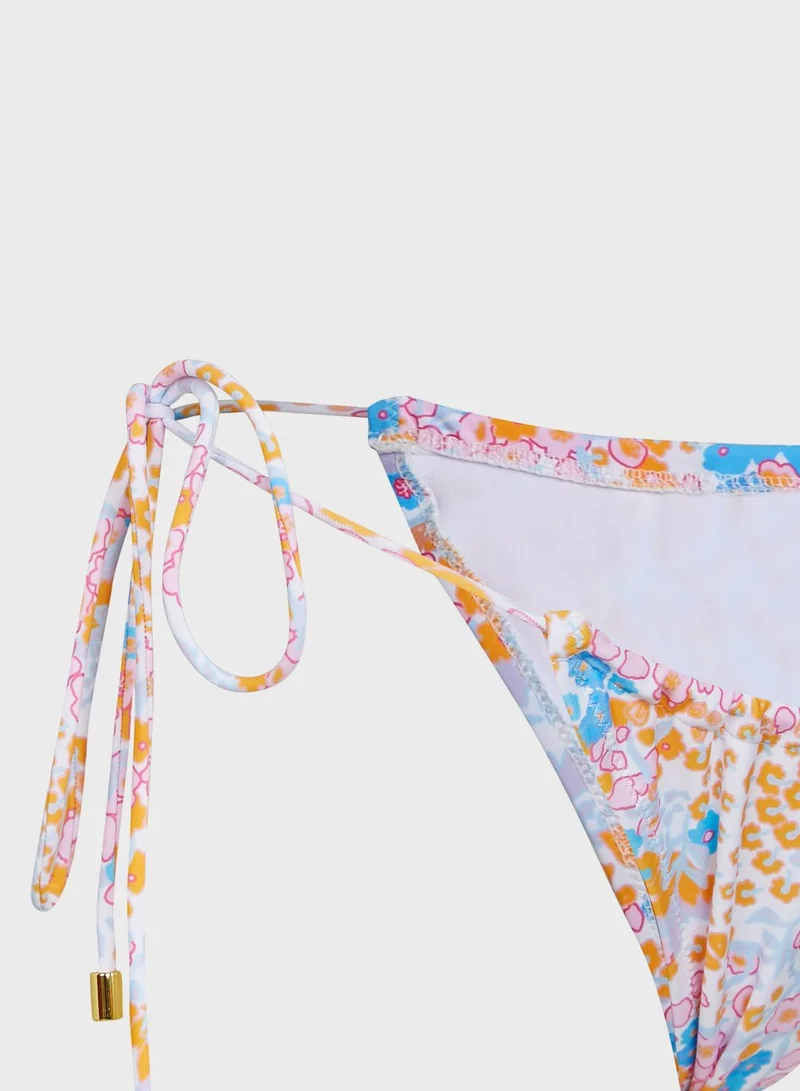 Candypants Tie Side Pastel Print Bikini Brief