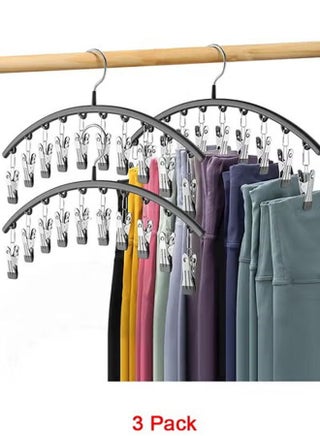 Legging Organizer for Closet, Metal Yoga Pants Hangers 3 Pack w 10 Clips Holds 30 Leggings, Hangers Space Saving Hanging Closet Organizer - pzsku/Z3C460167A752F4837AB1Z/45/1749818672/036d883c-bba6-487f-b366-e2d1102ff4a1