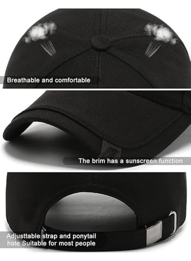 HZYH Men's Adjustable Plain Embroidery Trucker Cap - Breathable Sun Hat for  Summer - Image 3