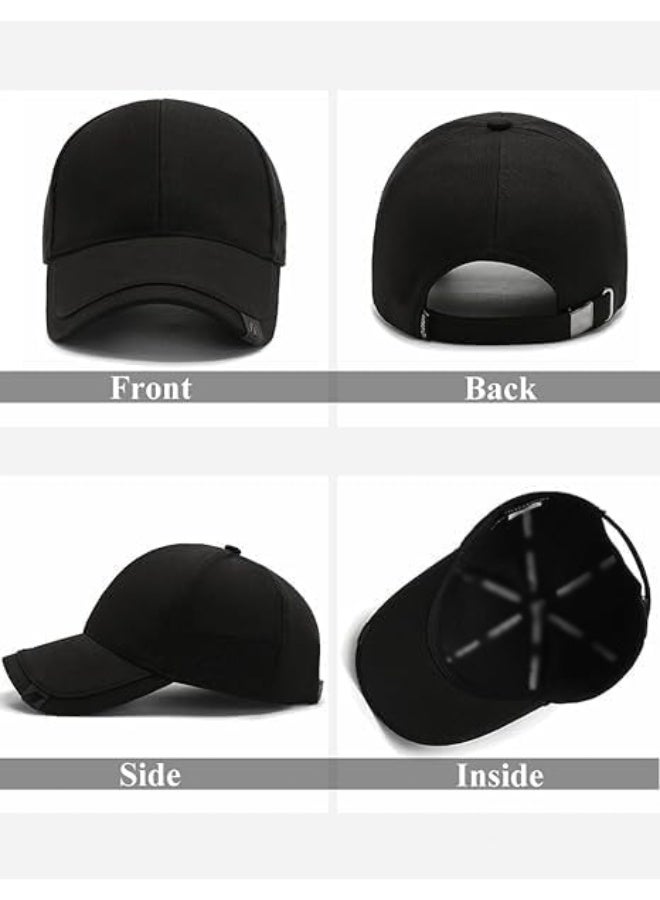 HZYH Men's Adjustable Plain Embroidery Trucker Cap - Breathable Sun Hat for  Summer - Image 4