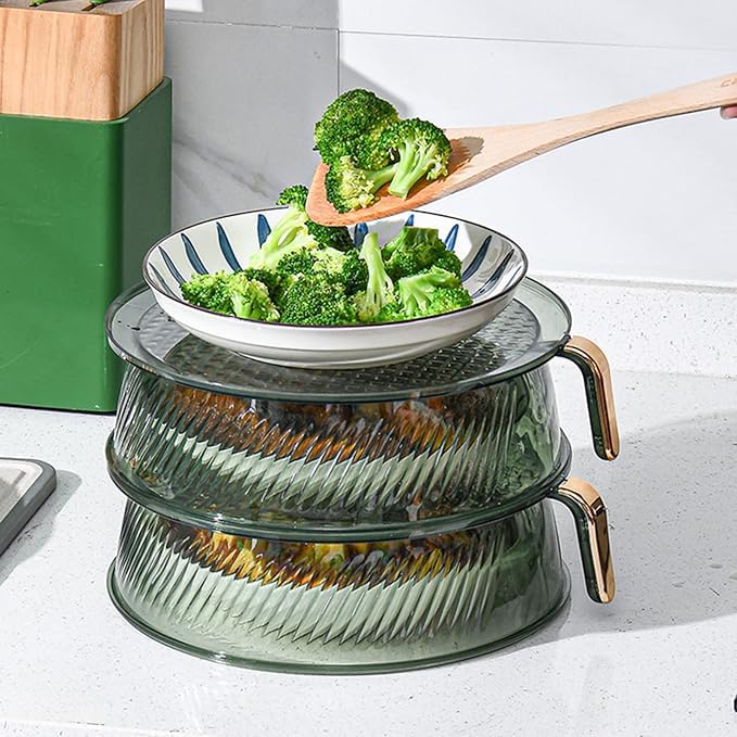 Calyrex Calyrex Food Covers Transparent Green Insulated Food Cover Collapsible Food Tents Vegetable Storage Cover for Outdoors Parties Picnics 3 Layers  - Image 2