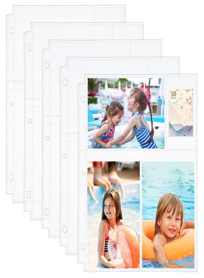 wutfuooo 100 Pack 4x6 Photo Sleeves for 3 Ring Binder-for 600 Photos, Clear Photo Album Refill Pages, Acid Free Plastic Archival Photo Protector Sleeves, Photo Pages Sheets for 3 Ring Binder 9x11 - Image 1