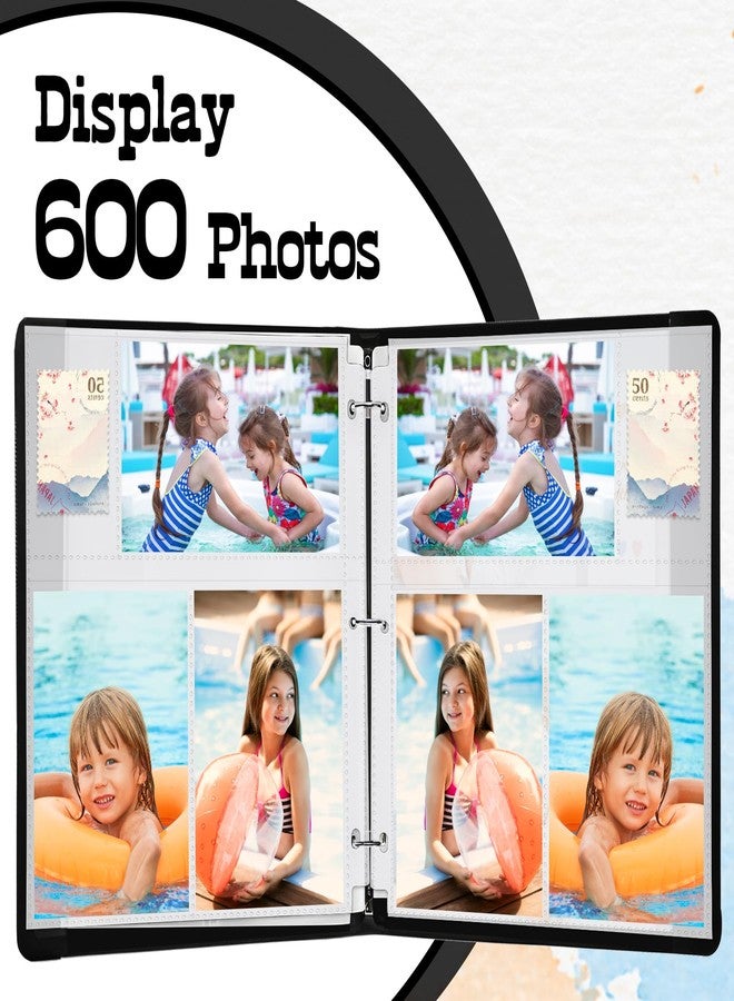 wutfuooo 100 Pack 4x6 Photo Sleeves for 3 Ring Binder-for 600 Photos, Clear Photo Album Refill Pages, Acid Free Plastic Archival Photo Protector Sleeves, Photo Pages Sheets for 3 Ring Binder 9x11 - Image 4