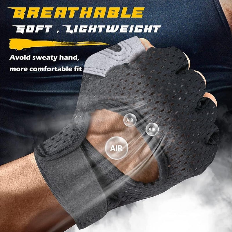 SUCITY Gym Gloves - Anti-Skid, Breathable Weight Lifting Gloves with Velcro for Men & Women - Image 5