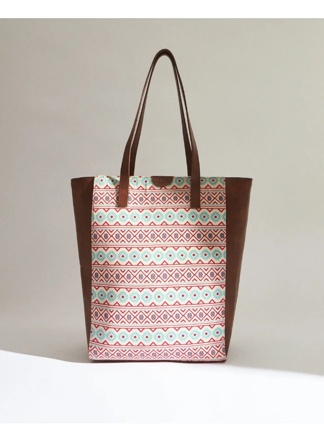 Chumbak TEAL BY CHUMBAK Mercado Aztec Women's Tote, Red