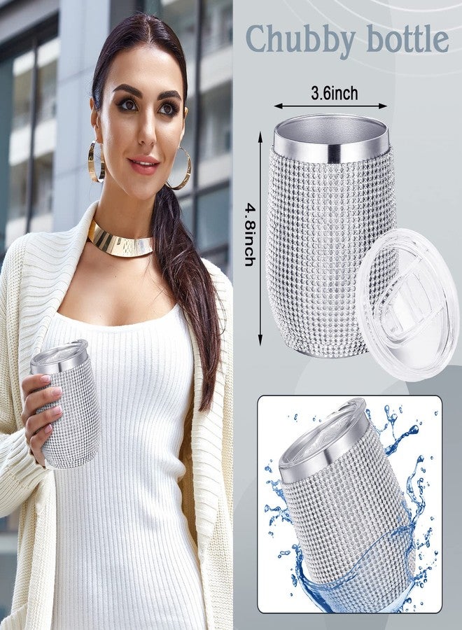 Youyole 3 Pcs Diamond Water Bottle Rhinestone Water Bottle Glitter Tumbler Thermal with Chain Bling Cups with Lids Rhinestones Stainless Steel Thermal for Women Girl (Classic Style) - Image 4